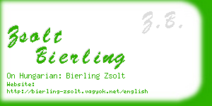 zsolt bierling business card